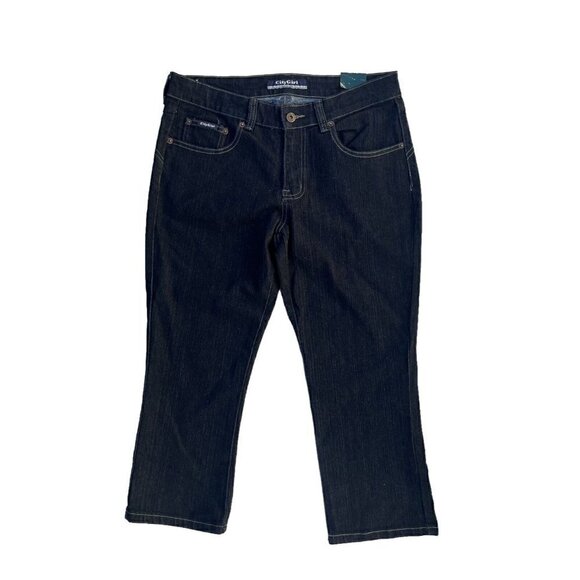 City Girl Denim - City Girl Ladies Black Denim Cropped Capri Jeans